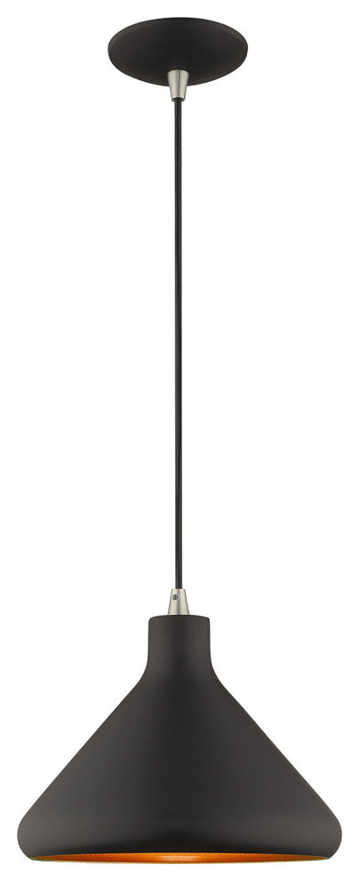 Livex Lighting Black 1-Light Mini Pendant