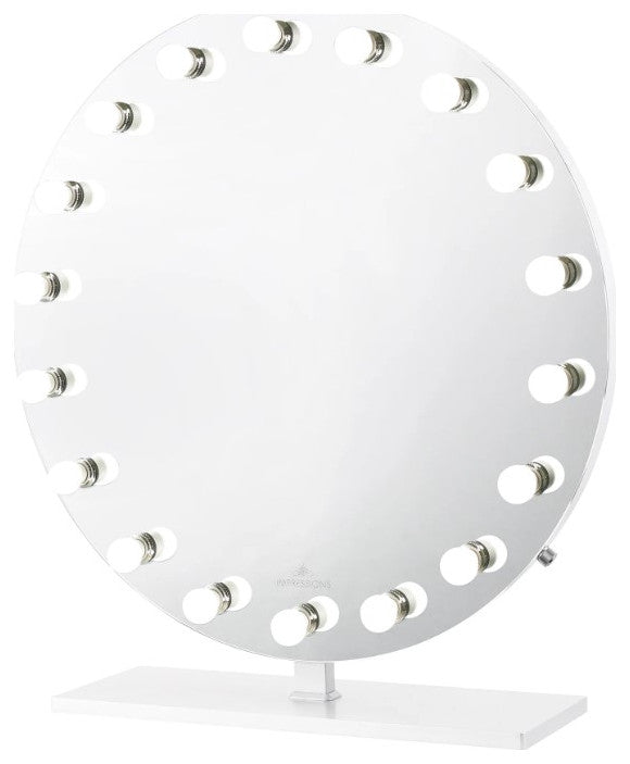 Monarch Pro Vanity Mirror, White, Led Globe Bulbs