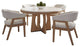 Parker House Escape Dining 54" Round Table With 4 barrel chairs