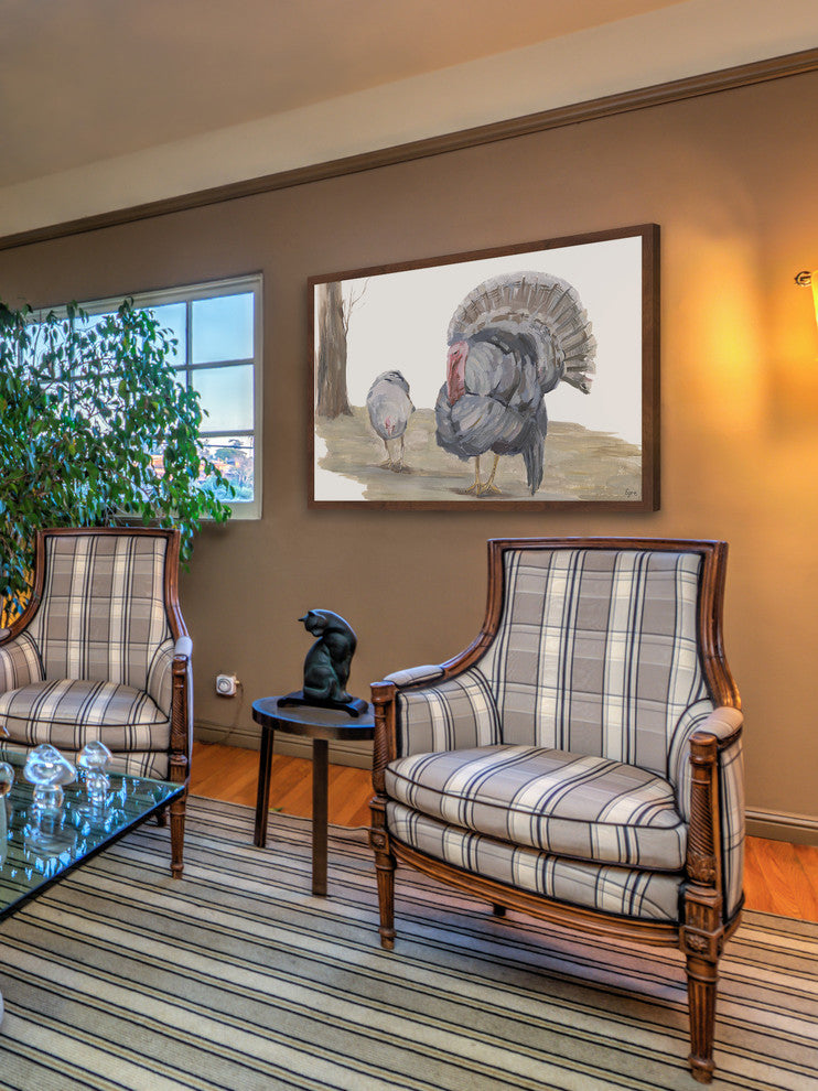 "Strutting Turkey" Framed Painting Print, 18"x12"