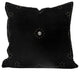 Western Suede Antique Silver Concho & Studded Pillow, 20" x 20", Black