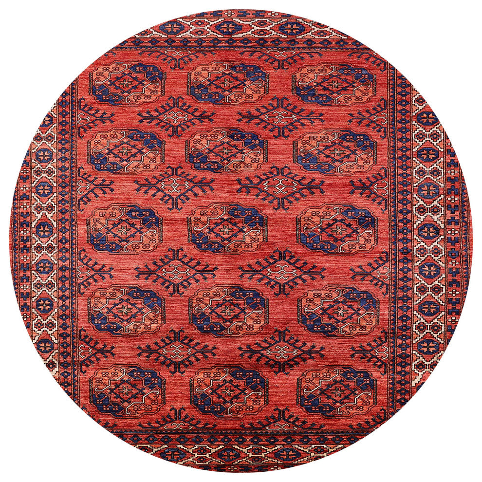 Ahgly Company Indoor Round Mid-Century Modern Area Rugs, 8' Round