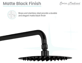 Ivy Single-Handle 1 Spray 8" Wall Mounted Fixed Shower Head, Matte Black