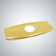 Fontana Shiny Polished Gold Rectangle Faucet Plate Escutcheon