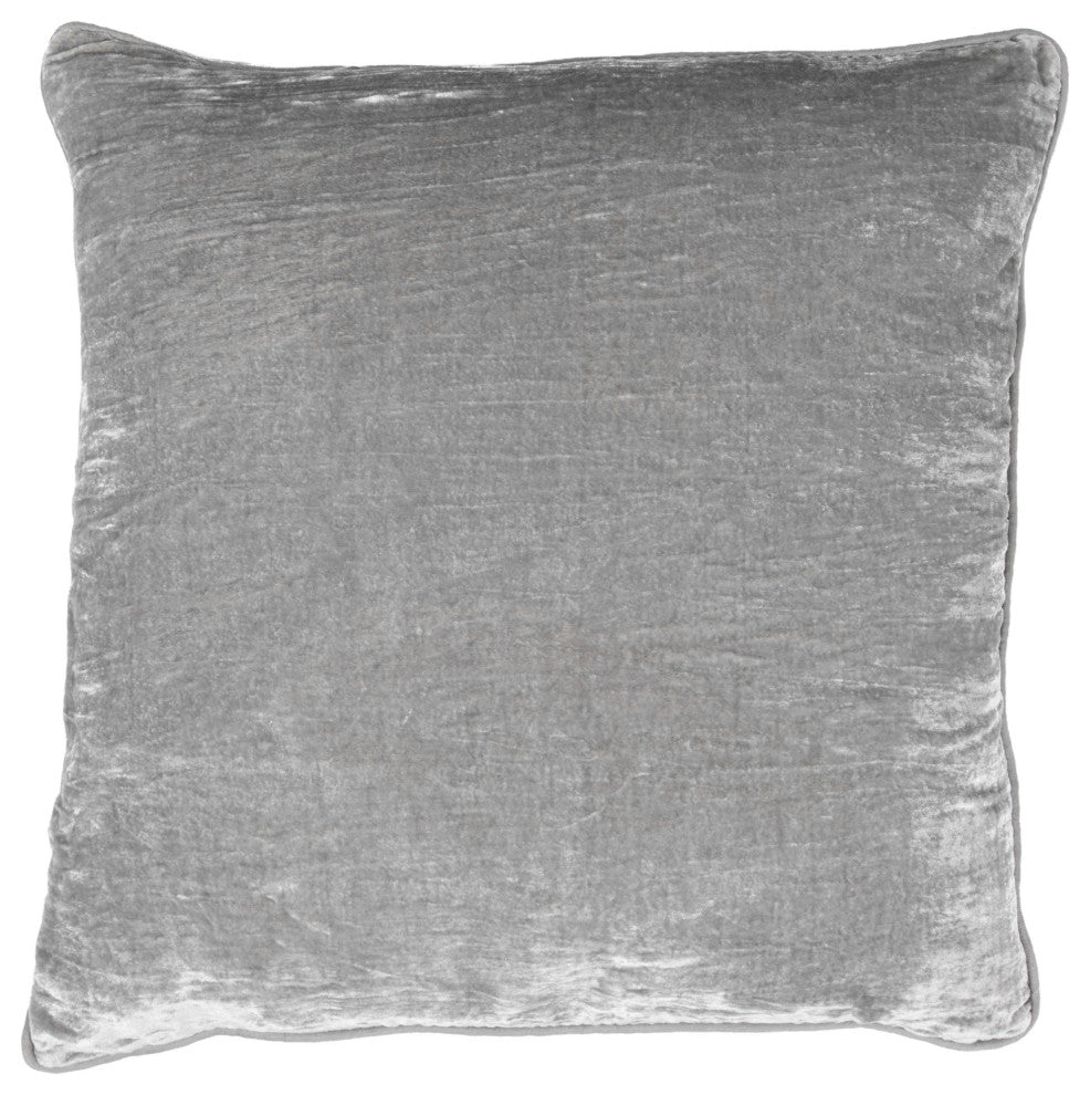 Lexington Viscose Silk Blend Throw Pillow, Gray, 22x22