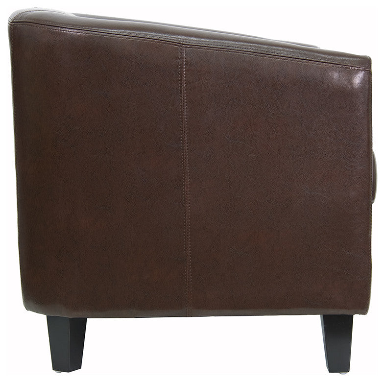 Brown Leather Guest Chair