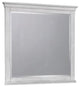 Benzara BM172139 Rectangular Weathered Wood Dresser Mirror, White