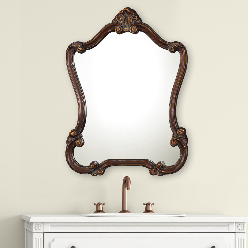 35" Traditional Bronze Bronze Mirror