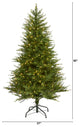 5' Wisconsin Fir Faux Xmas Tree W/ 250 Warm White Lights & 578 Bendable Branches