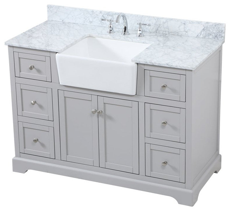 Home Living 22" Farmhouse Grey-Light Bathroom Vanity