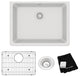 Elkay Quartz Classic Undermount Sink Kit, White