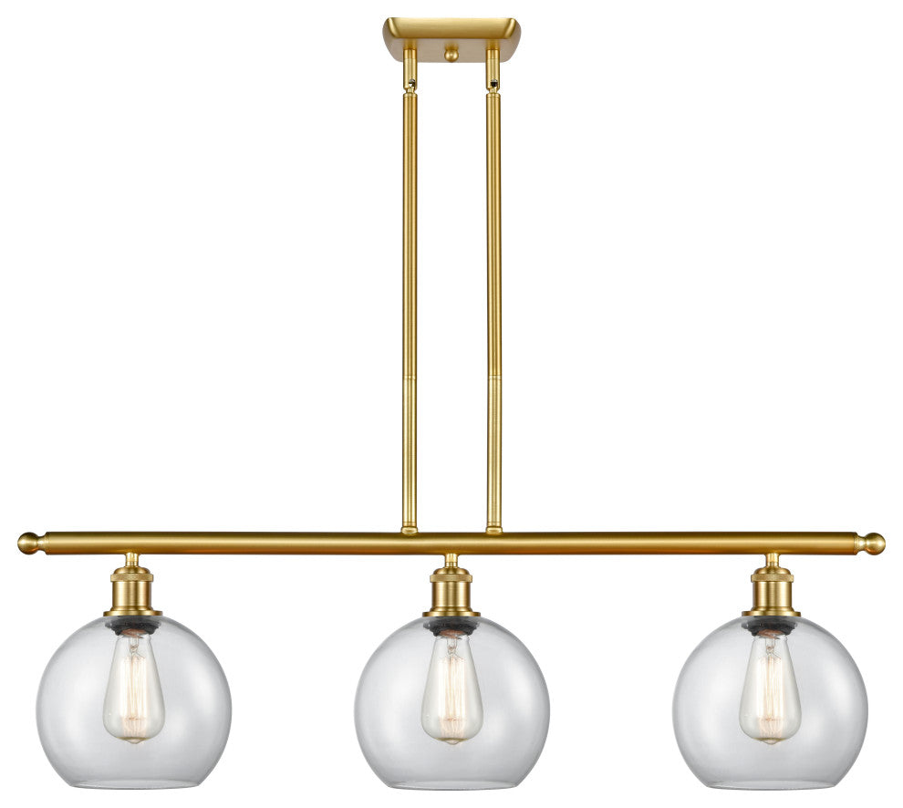Innovations Lighting 516-3I-SG-G122-8 Athens 3 Light 36" Island Light
