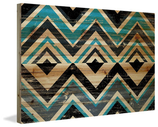 "Square Dimensions" Painting Print on Natural Pine Wood
