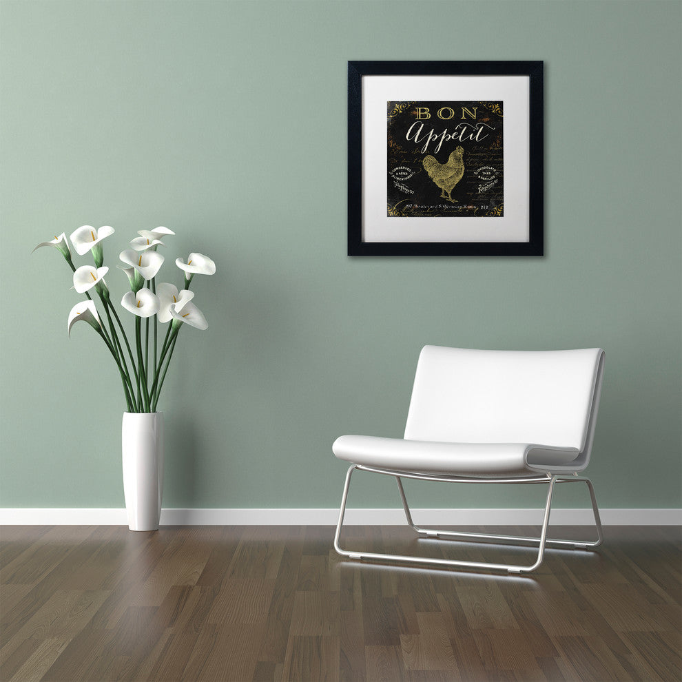 Color Bakery 'La Cuisine V' Art, Black Frame, White Matte, 16"x16"