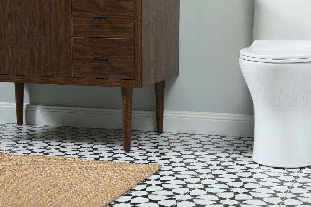 Home Living 22" Midcentury Modern Walnut-Light Bathroom Vanity