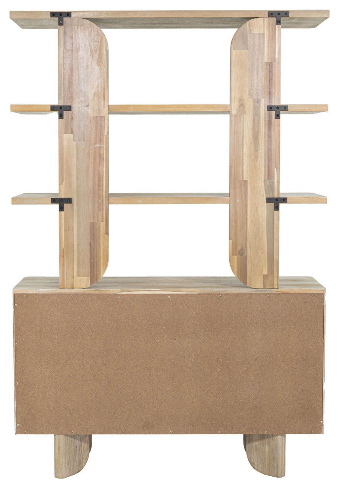 Haru Acacia Bookcase, Beige