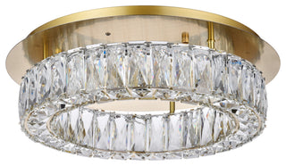 Elegant Lighting 3503F18 Monroe 18"W LED Semi-Flush Ceiling - Black