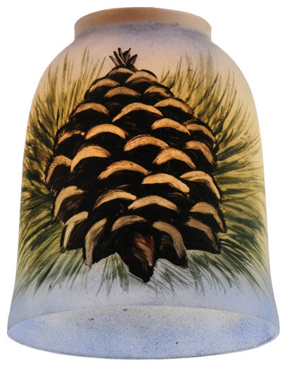 5 Wide Pinecone Hand Painted Shade