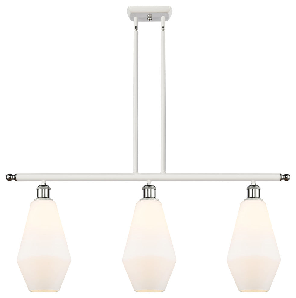 Innovations 516-3I-WPC-G651-7 3-Light Island Light, White, Polished Chrome