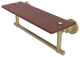 Washington Square 16" Solid Wood Shelf and Towel Bar, Satin Brass