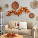 6' Assorted Fall Maple Leaves, Pumpkins, Gourds, Berries & Pinecone Faux Garland