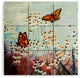 Ginette Fine Art Butterflies In Chamomile 1 Wood Wall Mural
