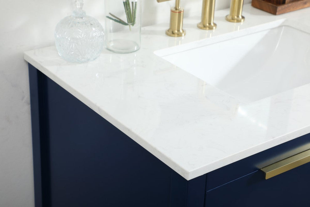 Louie 36" Single Bathroom Vanity, Blue