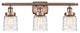Small Bell 3 Light Bath Vanity Light, Antique Copper, Deco Swirl
