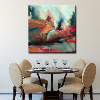 Ready2HangArt ' ABS XII' Abstract Canvas Wall Art, 12"x12"