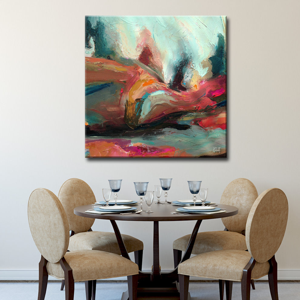 Ready2HangArt ' ABS XII' Abstract Canvas Wall Art, 12"x12"
