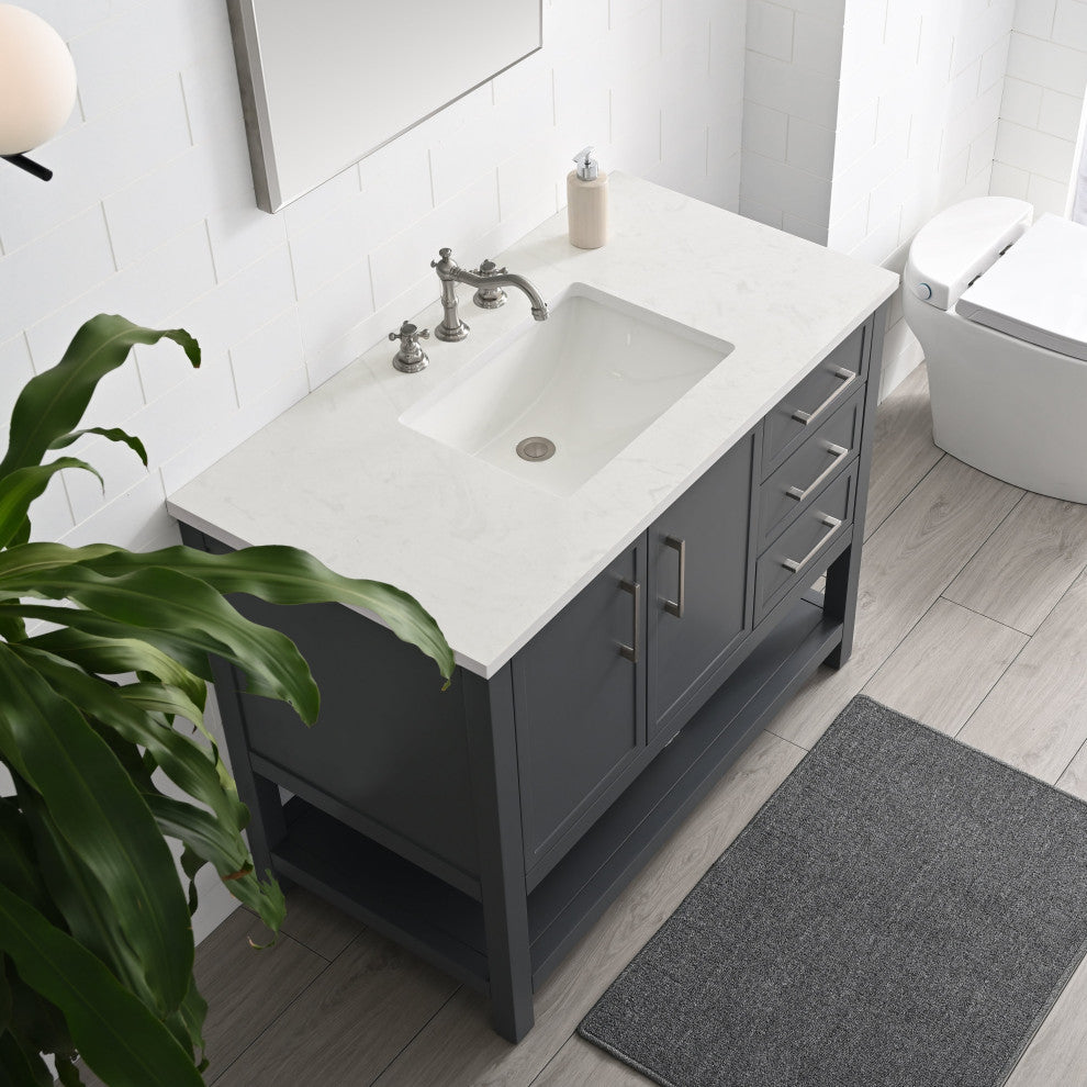 Arlo 42" Bathroom Vanity, Dark Gray