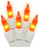 Vickerman W4W0513 50 Orange Mini Light Set , 16' Christmas Light Strand