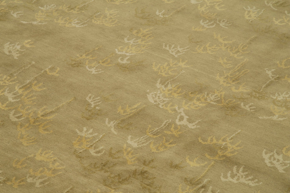 Rug N Carpet - Handwoven Oriental 9' 9" x 13' 4" Pastel Oushak Area Rug