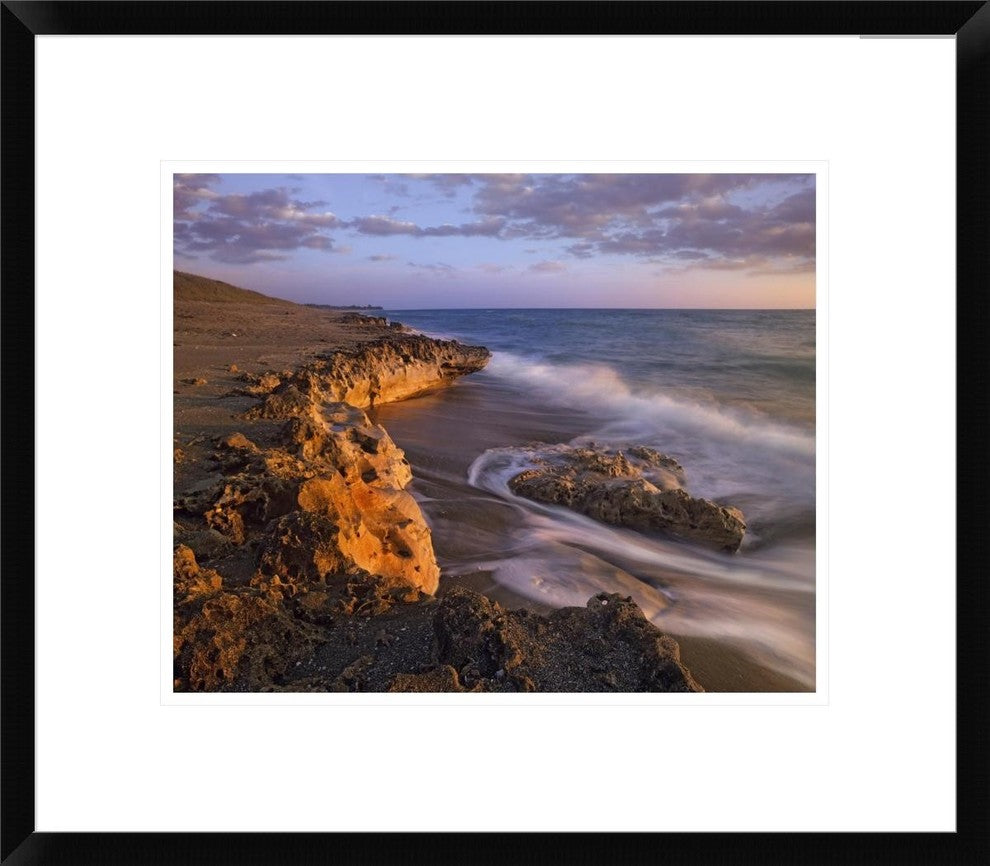 "Beach at dusk, Blowing Rocks Preserve, Florida"  by Tim Fitzharris, 22x19"