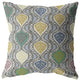 26 Gray Gold Ogee Indoor Outdoor Zippered Throw Pillow