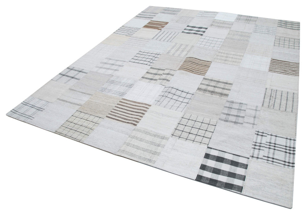 Rug N Carpet - Handmade Oriental 8' 0'' x 10' 0'' Rustic Patchwork Kilim Rug