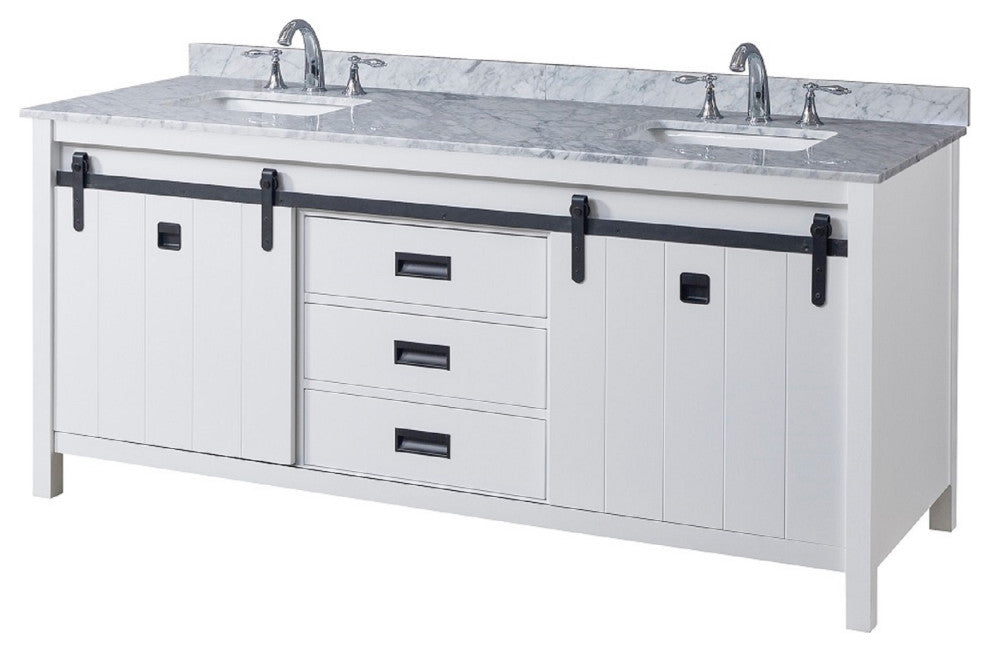 72" Davinci Bath Vanity, White