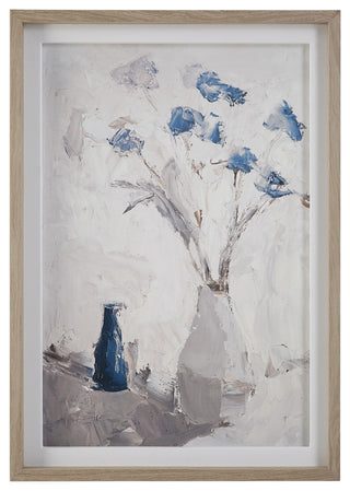 Uttermost - 32287 - Print - Blue Flowers - Blue, Gray And Natural