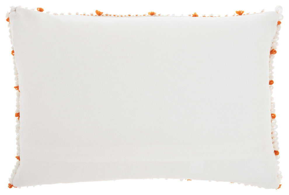 Mina Victory IH013 Throw Pillow, Orange, 14" x 20"