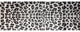 2' x 6' Black and Gray Cheetah Washable Runner Rug
