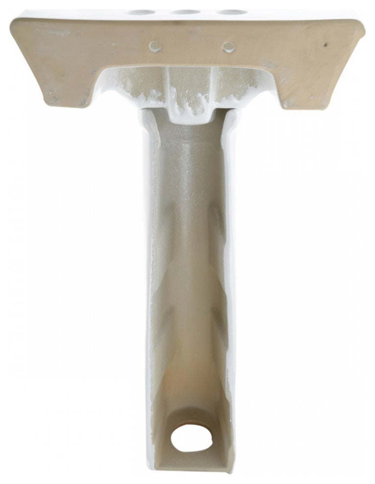White Bathroom Sink Pedestal Sink Porcelain Set of 4