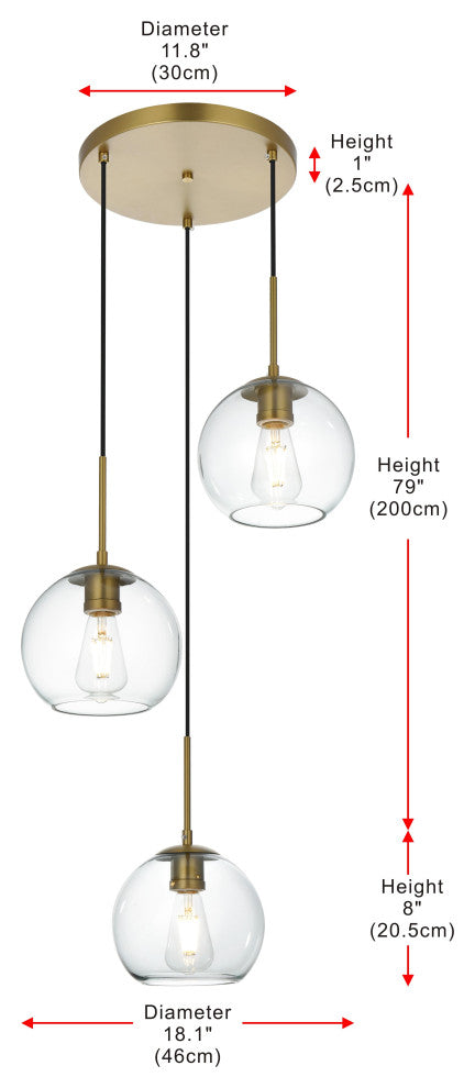 Home Living 18" Flush Mount Clear Shade, Satin Gold