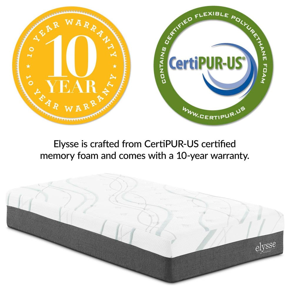 Elysse Twin CertiPUR-US Certified Foam 12" Gel Infused Hybrid Mattress