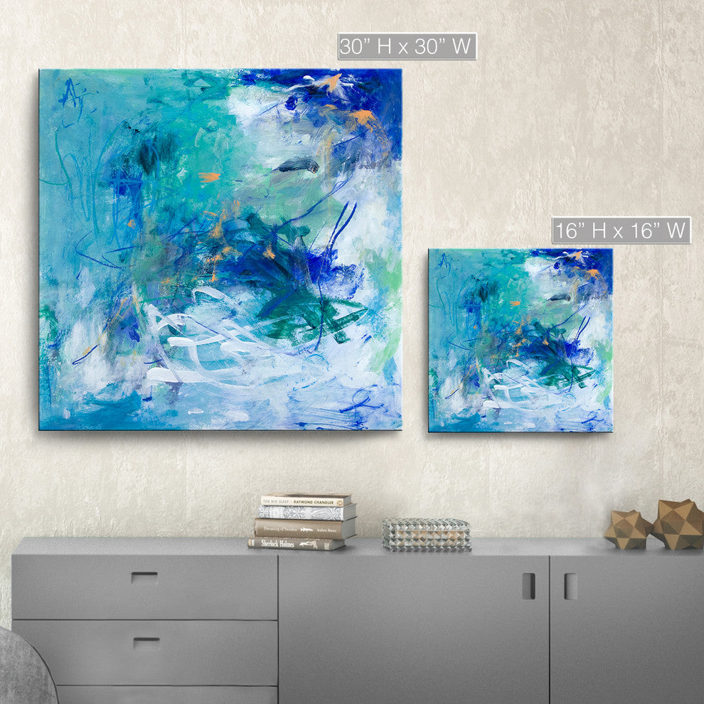 Ready2HangArt 'Blue Lagoon' Abstract Canvas Wall Art