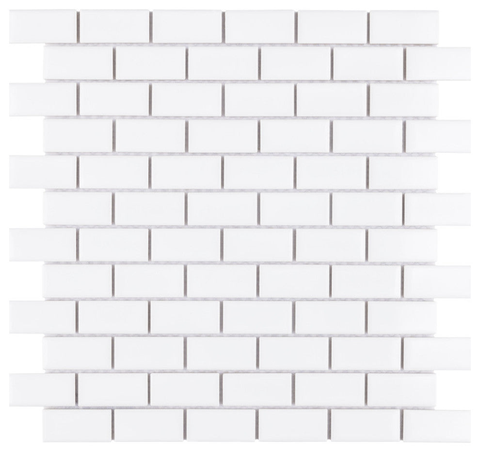 Metro Subway Glossy White Porcelain Floor and Wall Tile