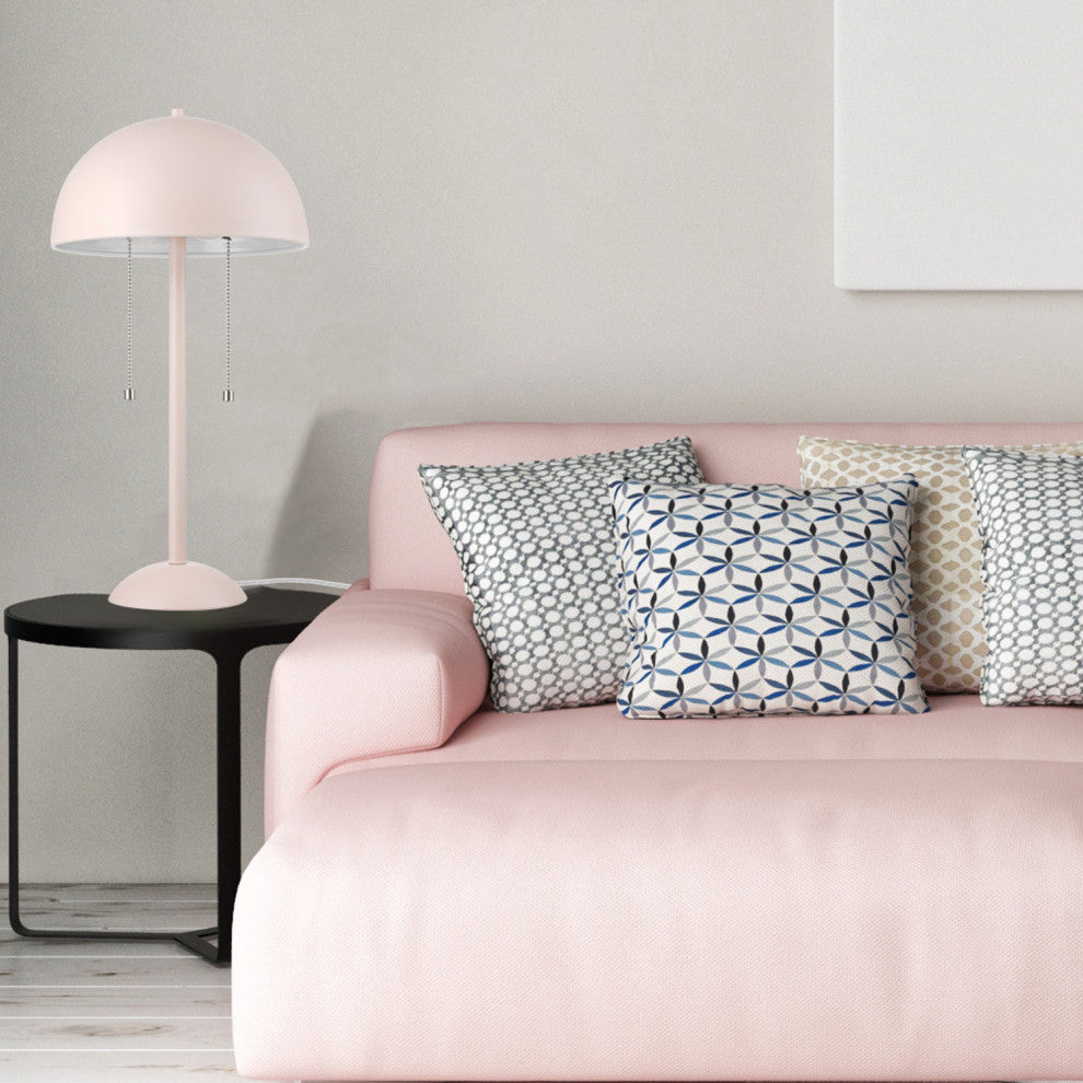 Luna 21" 2-Light Matte Pink Desk Lamp