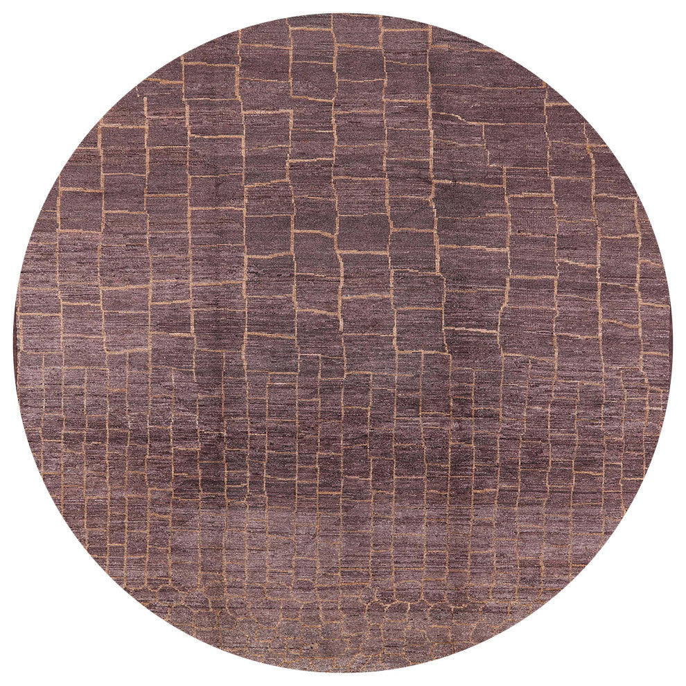 Ahgly Company Indoor Round Mid-Century Modern Area Rugs, 5' Round