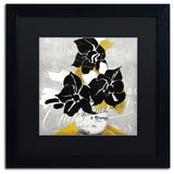 Color Bakery 'Georgette I' Art, Black Frame, Black Matte, 16"x16"
