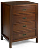 Lydia 40" Classic Solid Wood 4 Drawer Chest - Walnut