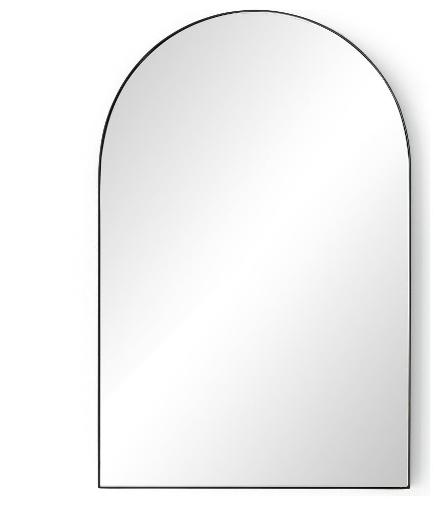 Georgina Small Mirror, Iron Matte Black